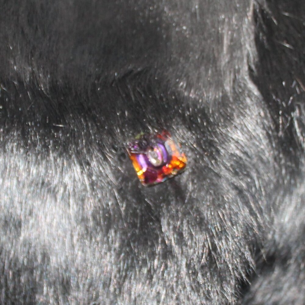 Glamorous Button Front Sheer Genuine Black Rabbit… - image 3